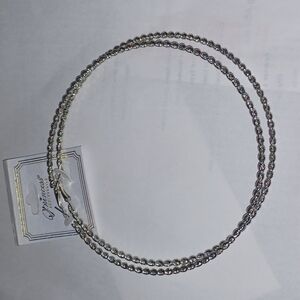Huge Princess silver rope hinge hoop earrings, 5" diameter